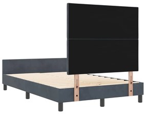 Cama vidaXL Cinza Escuro 120x190 cm Veludo