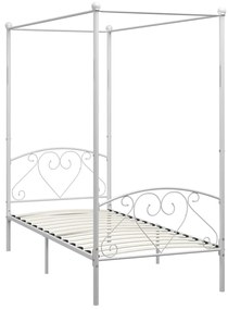Estrutura de cama com dossel metal 120x200 cm branco