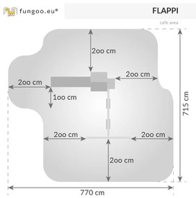 Parque infantil Crianças Exterior FLAPPI KDI Com Escorrega, 2 Baloiços, volante, telescópio, parede escalada