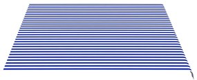 Tecido de substituição para toldo 4,5x3,5 m azul e branco