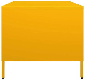 Mesa centro 101,5x50x43,5 cm aço laminado frio amarelo mostarda