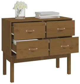 Armário consola 90x40x78 cm pinho maciço castanho mel