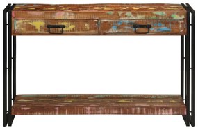 Mesa de Consola vidaXL Multicolorido 120x33x75 cm Madeira Recuperada