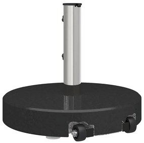 Base de Parasol com Rodas e Alça Granito Preto 29 kg Redonda