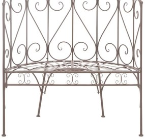 Banco de jardim 95 cm ferro antigo castanho
