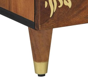 Criado-mudo 50x33x60 cm Madeira Sólida de Manga