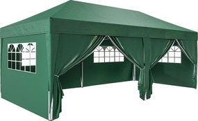 Outsunny Pavilhão aprox. 6x3m Estável Resistente ao Inverno Pop-up Pavilhão Dobrável com Janela Porta com Zíper Laterais Proteção UV | Aosom Portugal