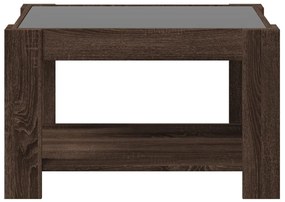 Mesa de centro c/ LEDs 73x53x45 cm derivados de madeira