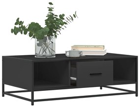 Mesa de centro 100x57x35 cm derivados de madeira/metal preto