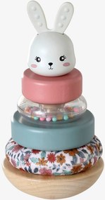 Torre de empilhar coelho em madeira FSC® branco