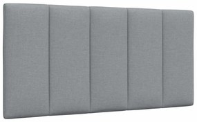 vidaXL Almofadão de cabeceira Hanko 100 cm tecido cinzento-claro