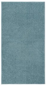 vidaXL Tapete de pelo curto 80x150 cm azul