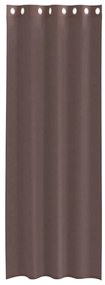 Cortinas de voile com ilhós 2 pcs castanho 140x260 cm
