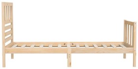 Estrutura de cama pequena solteiro 75x190 cm madeira maciça