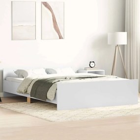 Estrutura cama c/ painéis de cabeceira e pés 120x200 cm branco