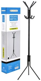 Bengaleiro Staande Kapstok Confortime Metal Preto (175 X 50 cm)