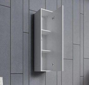 Armário de Parede Arcozelo – 30x120 cm – Branco Alto Brilho – Modular