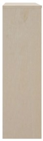 Tampo armário alto HAMAR 90x30x100 cm pinho maciço castanho-mel