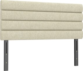 HOMCOM Cabeceira de Cama 140 cm Altura Ajustável em 3 Níveis 106/116/126 cm Estofada em Linho Bege | Aosom Portugal