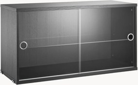 Vitrine com portas de vidro deslizantes String System, L 78 x P 30 cm