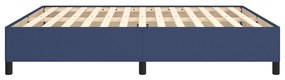 Estrutura de cama sem colchão 160x200 cm tecido azul