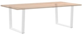 Pés para mesa de jantar em V, 2 peças, branco, 100x(72-73,3) cm, aço