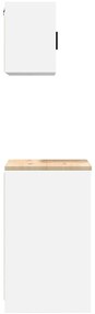 Armários de garagem 2 pcs derivados de madeira branco