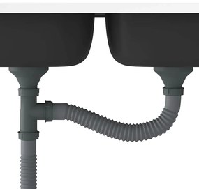 Lava-louça cozinha + cuba dupla aço inox prateado