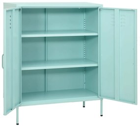 Armário de arrumação aço 80x35x101,5 cm verde-hortelã