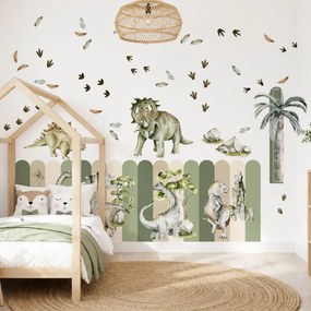Conjunto de decoração de parede para crianças - O mundo dos dinossauros pré-históricos