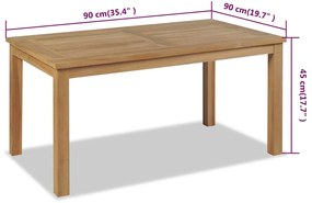Mesa de centro em teca 90x50x45 cm