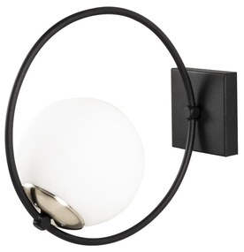 Aplique de Parede Dolunay – Preto/Branco – 15 x 31 cm