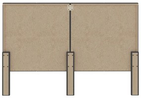 Cabeceira de cama 160x200 cm tecido cinzento-escuro