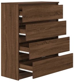 Aparador 80x35x99 cm derivados de madeira carvalho castanho