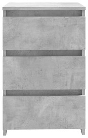 Mesas cabeceira 2 pcs 40x35x62,5 cm contraplacado cinza cimento