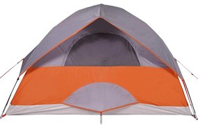 Tenda familiar cúpula para 6 pessoas impermeável laranja