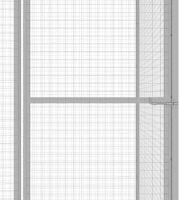 Jaula para gatos 3x1,5x1,5 m aço galvanizado