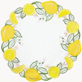 Individuais de mesa redondos Citron, conjunto de 6