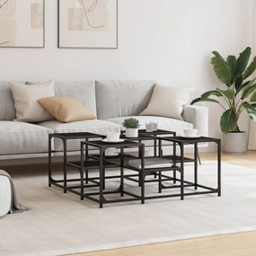 Mesa de centro 91x91x40 cm derivados de madeira preto