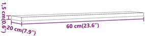 Prateleiras parede 4 pcs derivados madeira carvalho artisiano