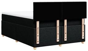 Cama com molas/colchão 140x190 cm tecido preto