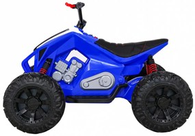 Moto 4 elétrica para crianças 12V Lucky com Rodas Espuma EVA, Assento couro ecológico, som  Crianças Até 25Kg  Azul