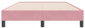 Cama com molas sem colchão 120x220 cm veludo rosa