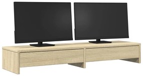 Suporte para monitor gavetas derivados madeira carvalho sonoma