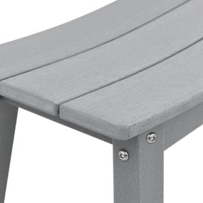 Banquetas 2 pcs Cinzento-Claro HDPE