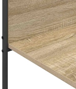 Cabideiro com Prateleiras Carvalho Sonoma 120x44x160 cm Madeira Ingene