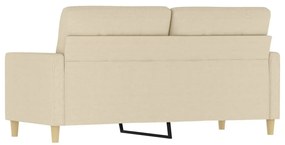 Sofá de 2 lugares tecido 140 cm cor creme