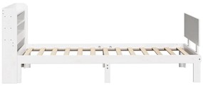 Estrutura de cama c/ cabeceira sem colchão 100x200 cm branco