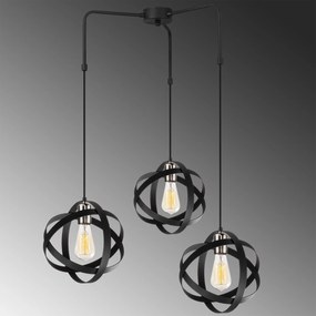 Chandelier Gezegen – Preto Níquel – 53 cm diâmetro, 100 cm altura