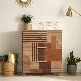 Cômoda Leva Gravis – Pinho Atlântico – 80 cm x 95 cm x 43 cm